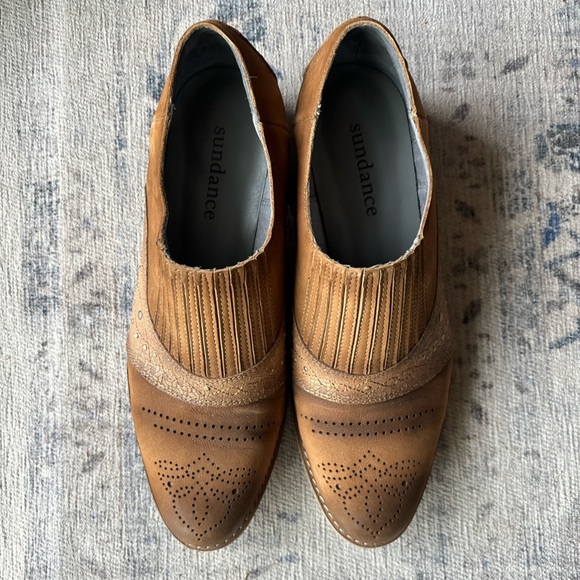 Sundance Brown Leather Flats - Picture 10 of 13